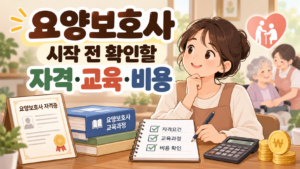 요양보호사 시작 전 확인할 자격·교육·비용
